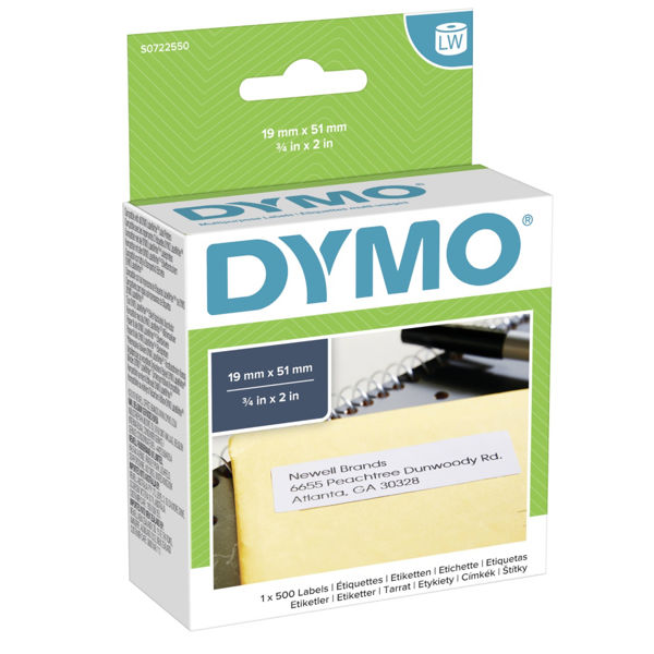 Picture of DYMO ORIGINAL 11355 19MM X 51MM X 500 LABELS